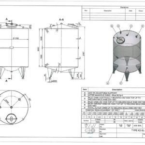 5400 liter tank i Rostfritt 304