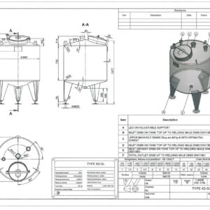 600 liter tank i Syrafast 316