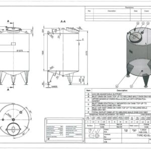 2000 liter tank i Syrafast 316