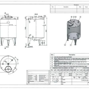 1330 liter tank i Syrafast 316