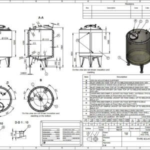 1330 liter tank i Syrafast 316