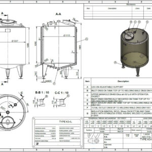 1330 liter tank i Syrafast 316