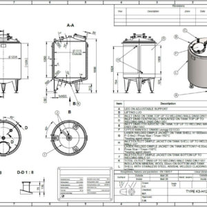 1330 liter tank i Syrafast 316