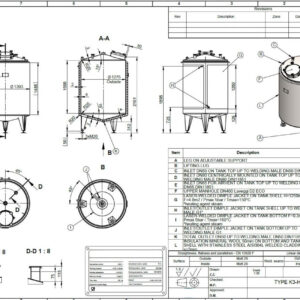 2000 liter tank i Syrafast 316