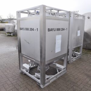 2000 liter tank i Rostfritt 304