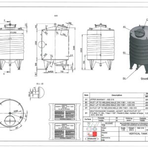 2500 liter tank i Syrafast 316