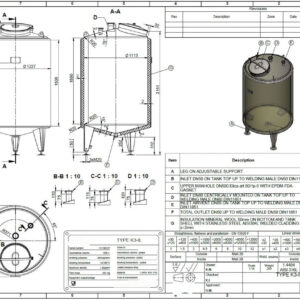 1500 liter tank i Syrafast 316