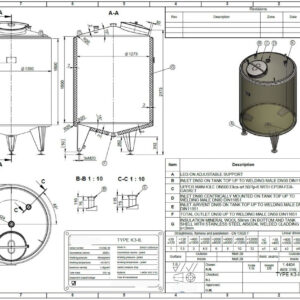 2000 liter tank i Syrafast 316