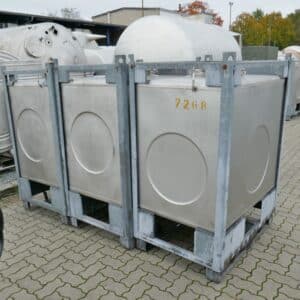 1000 liter tank i Rostfritt 304